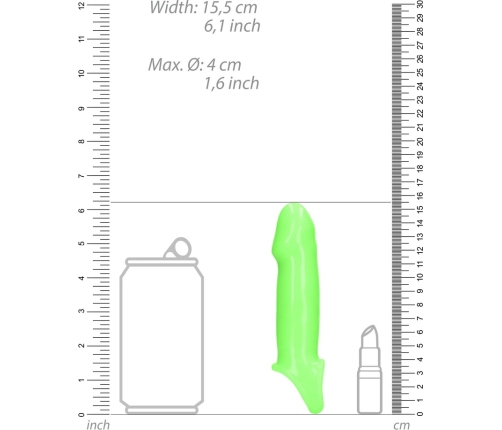 Smooth Thick Stretchy Penis Sheath - Glow in the Dark