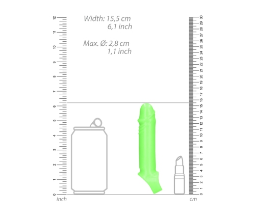 Smooth, Stretchable Penis Sheath - Glow in the Dark