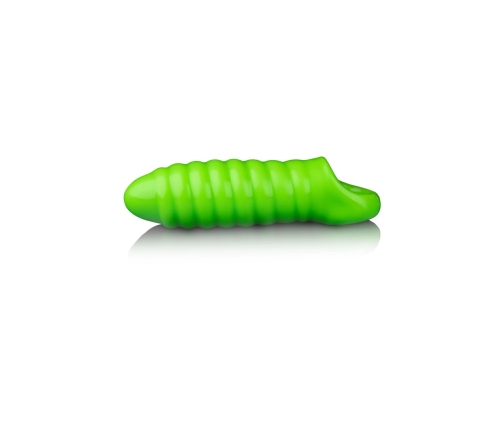 Swirl Thick Stretchy Penis Sheath - Glow in the Dark