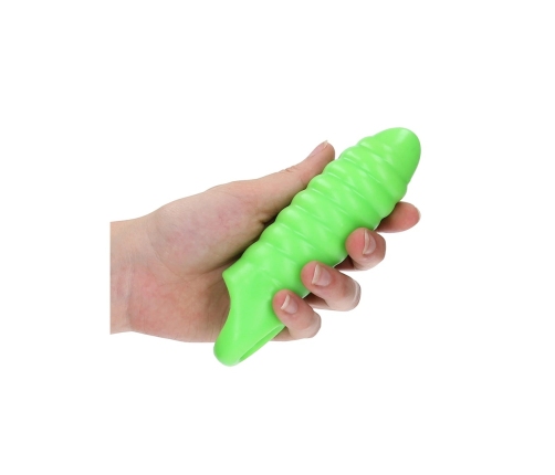 Swirl Thick Stretchy Penis Sheath - Glow in the Dark
