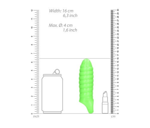 Swirl Thick Stretchy Penis Sheath - Glow in the Dark