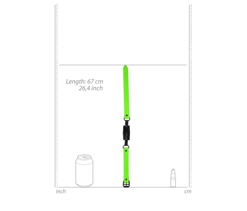 Ouch! Cylinder Gag Glow in the Dark - Neon Green Adjustable Model