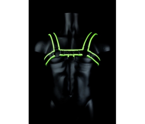 Chest Bulldog Harness - Glow in the Dark - L/XL