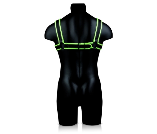 Chest Bulldog Harness - Glow in the Dark - S/M