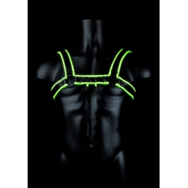 Chest Bulldog Harness - Glow in the Dark - S/M