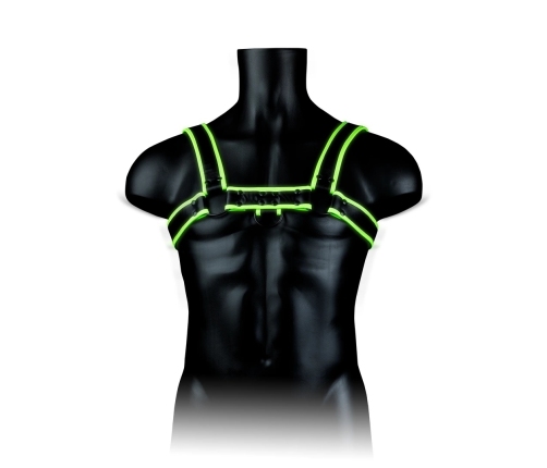 Chest Bulldog Harness - Glow in the Dark - S/M