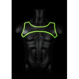 Ouch! Neoprene Harness Glow in the Dark Adjustable S/M Green