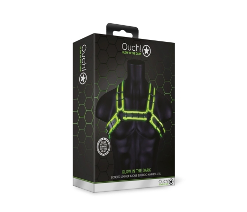 Bulldog Harness with Buckle - Glow in the Dark - L/XL