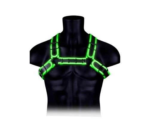 Bulldog Harness with Buckle - Glow in the Dark - S/M