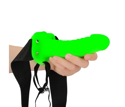 Realistic Strap-On Harness - Glow in the Dark - 7 / 18 cm