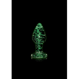 Glass Butt Plug - Glow in the Dark - Medium