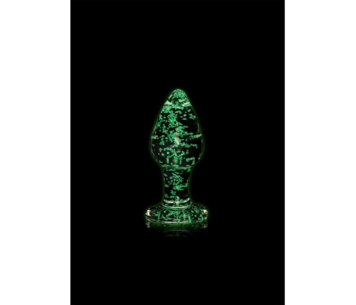 Glass Butt Plug - Glow in the Dark - Medium
