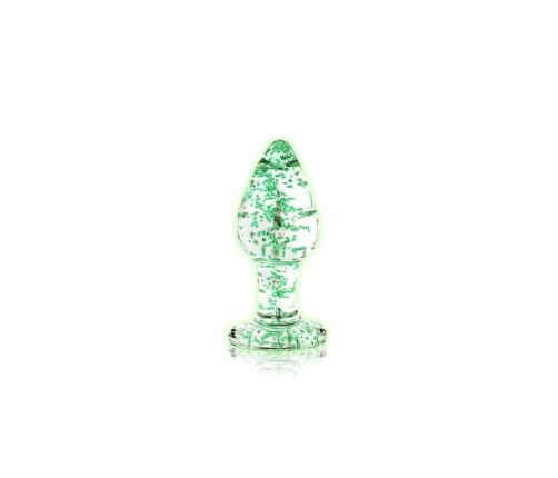 Glass Butt Plug - Glow in the Dark - Medium