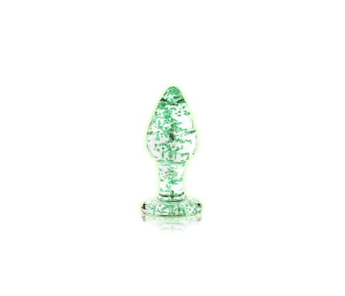 Glass Butt Plug - Glow in the Dark - Medium