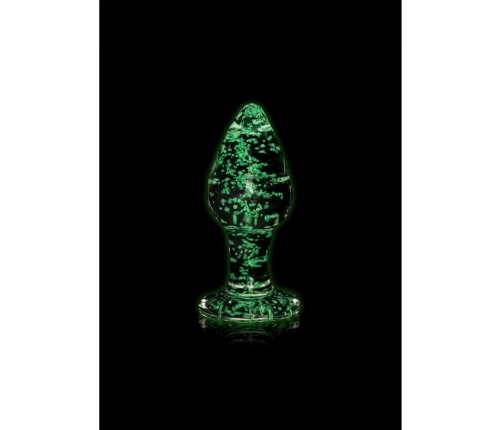 Glass Butt Plug - Glow in the Dark - Large