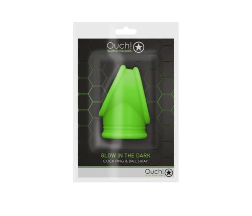 Cockring  Ball Strap - Glow in the Dark