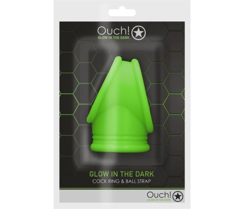Cockring  Ball Strap - Glow in the Dark