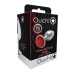 Ouch! Aluminum Intimate Plug Small - Silver, Round Gem Base
