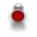 Ouch! Aluminum Intimate Plug Small - Silver, Round Gem Base
