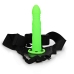 Glow in the Dark Twisted Hollow Strap-On - 8 / 20 cm