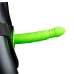 Glow in the Dark Twisted Hollow Strap-On - 8 / 20 cm