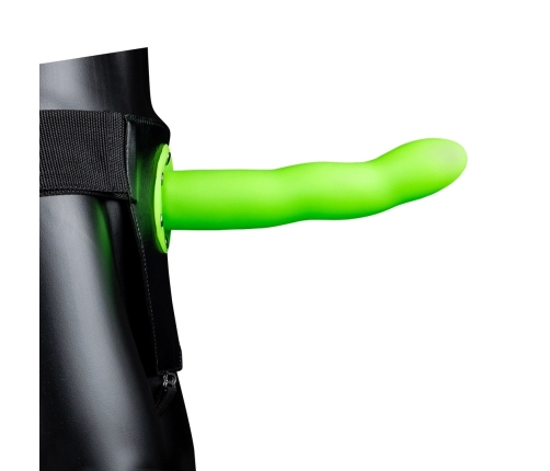 Glow in the Dark Curved Hollow Strap-On - 8 / 20 cm