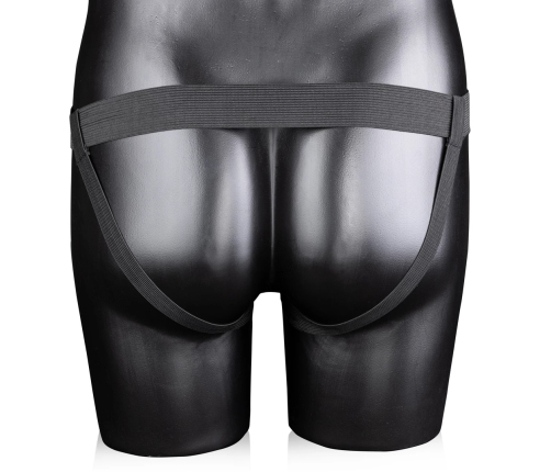Ribbed Hollow Strap-On with Balls - 8 / 21 cm