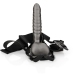 Ribbed Hollow Strap-On with Balls - 8 / 21 cm