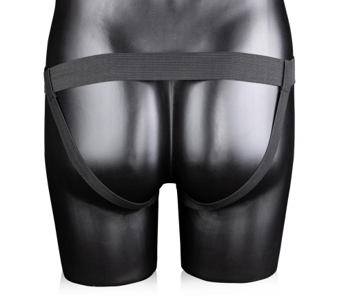 Ribbed Hollow Strap-On with Balls - 8 / 21 cm