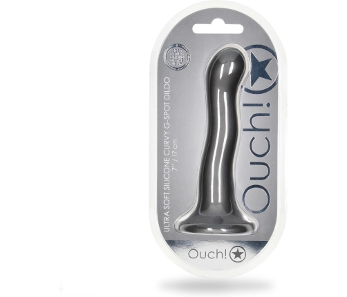 Ultra Soft Silicone Curvy G-Spot Dildo - 7'' / 17 cm