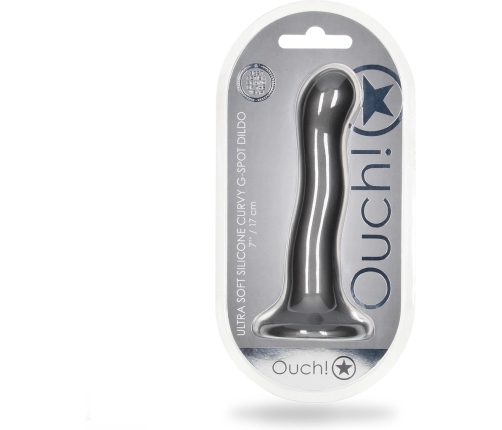 Ultra Soft Silicone Curvy G-Spot Dildo - 7'' / 17 cm
