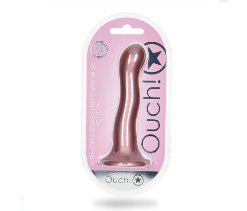 Ultra Soft Silicone Curvy G-Spot Dildo - 7'' / 17 cm