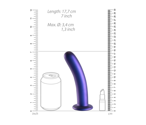 Smooth Silicone G-Spot Dildo - 7'' / 17 cm
