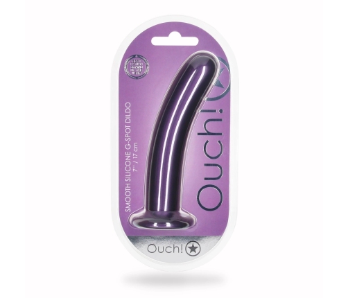 Smooth Silicone G-Spot Dildo - 7'' / 17 cm