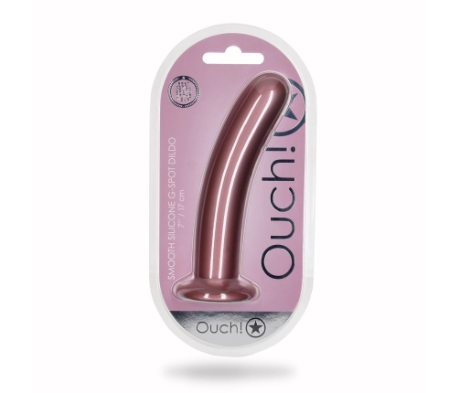 Smooth Silicone G-Spot Dildo - 7'' / 17 cm