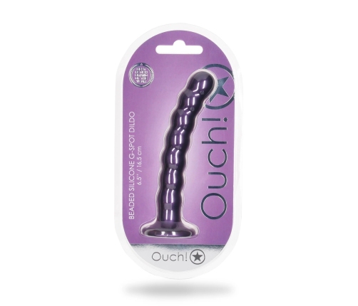 Beaded Silicone G-Spot Dildo - 6,5'' / 16,5 cm