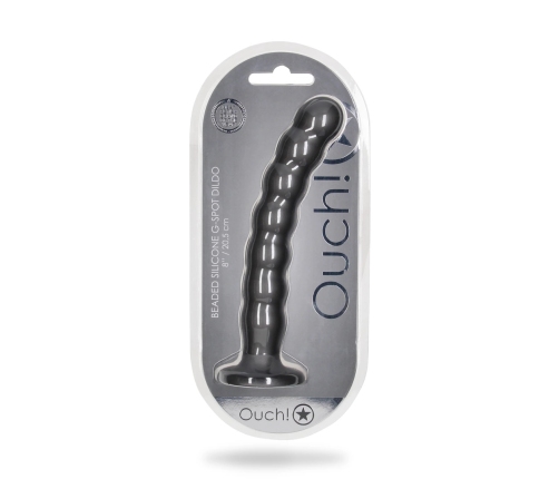 Beaded Silicone G-Spot Dildo - 8'' / 20,5 cm