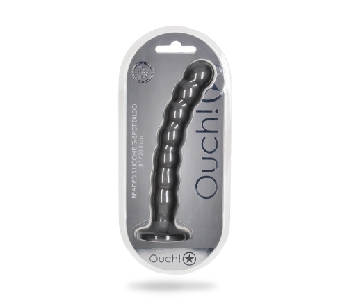 Beaded Silicone G-Spot Dildo - 8'' / 20,5 cm