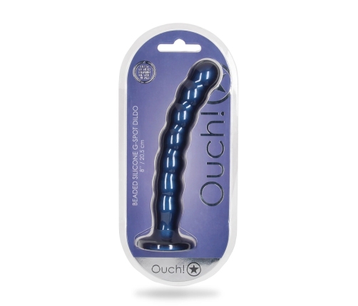 Beaded Silicone G-Spot Dildo - 8'' / 20,5 cm