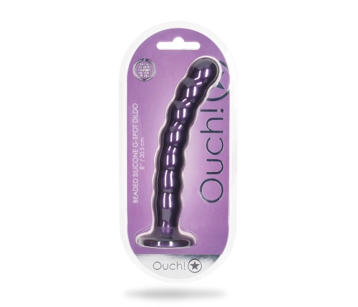 Beaded Silicone G-Spot Dildo - 8'' / 20,5 cm