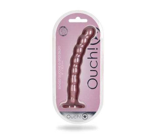 Beaded Silicone G-Spot Dildo - 8'' / 20,5 cm