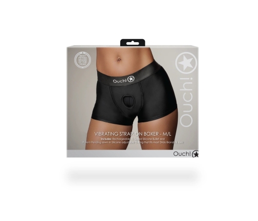 Vibrating Strap-on Boxer - M/L - Black