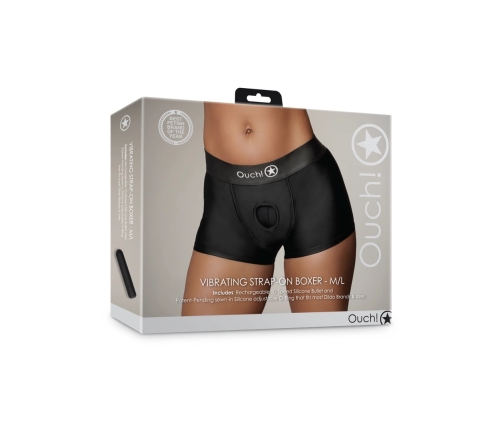 Vibrating Strap-on Boxer - M/L - Black