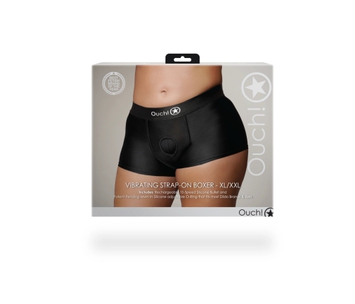 Vibrating Strap-on Boxer - XL/XXL - Black
