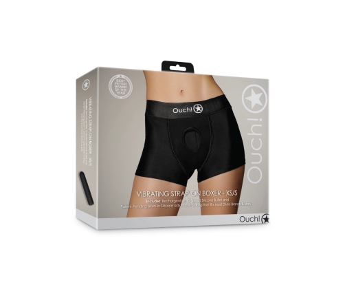 Vibrating Strap-on Boxer - XS/S - Black