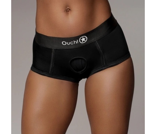 Vibrating Strap-on Brief - M/L - Black