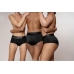 Vibrating Strap-on Brief - M/L - Black