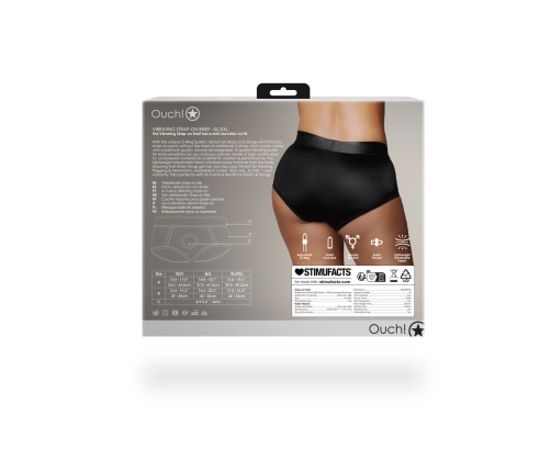 Vibrating Strap-on Brief - XL/XXL - Black