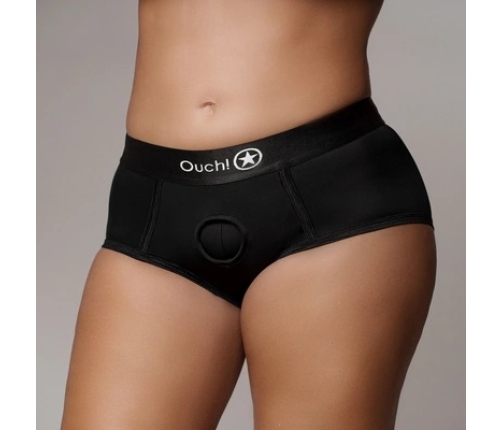 Vibrating Strap-on Brief - XL/XXL - Black