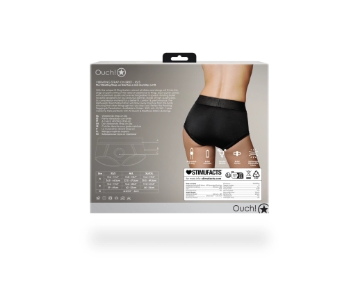 Vibrating Strap-on Brief - XS/S - Black